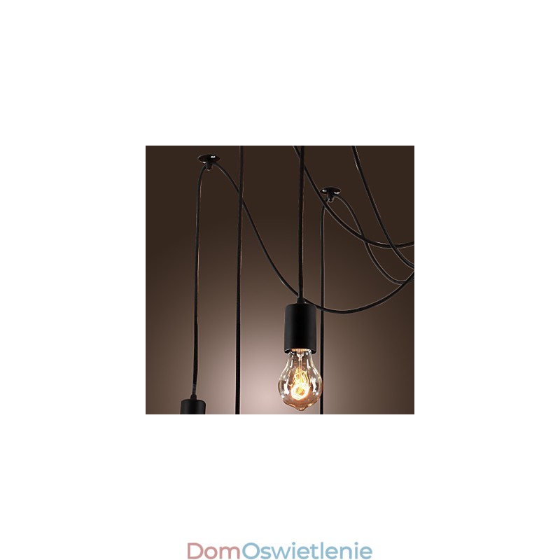 Żyrandol Vintage Design Żarówki w zestawie Living 10 świateł Lampa wisząca