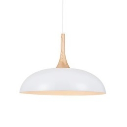 Miniaturowa artystyczna lampa wisząca 1 światło Nowoczesna prostota Czarno-białe wykończenie Aluminium i drewno Droplight