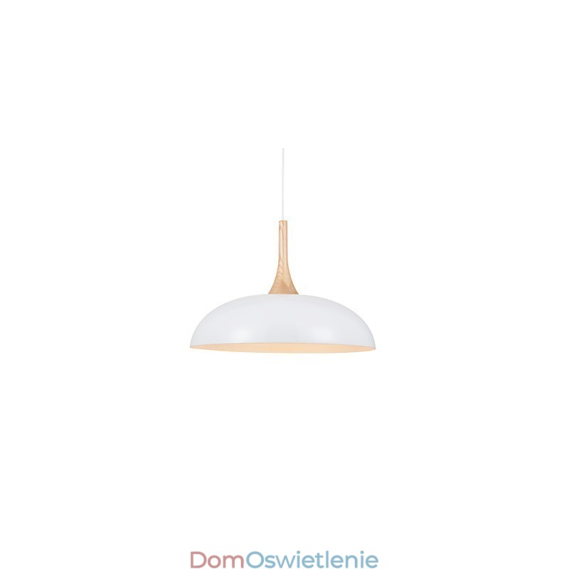 Miniaturowa artystyczna lampa wisząca 1 światło Nowoczesna prostota Czarno-białe wykończenie Aluminium i drewno Droplight