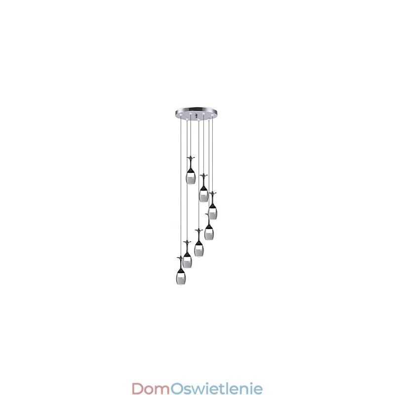 Nowoczesna lampa wisząca 7 świateł zintegrowane żarówki w zestawie oświetlenie schodowe