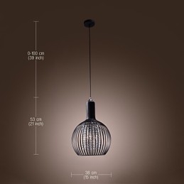 Nowoczesna współczesna latarnia kryształowa w stylu mini galwanizowanej lampy wiszącej