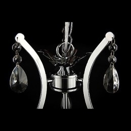 Kryształowy żyrandol z 3 światłami w metalu