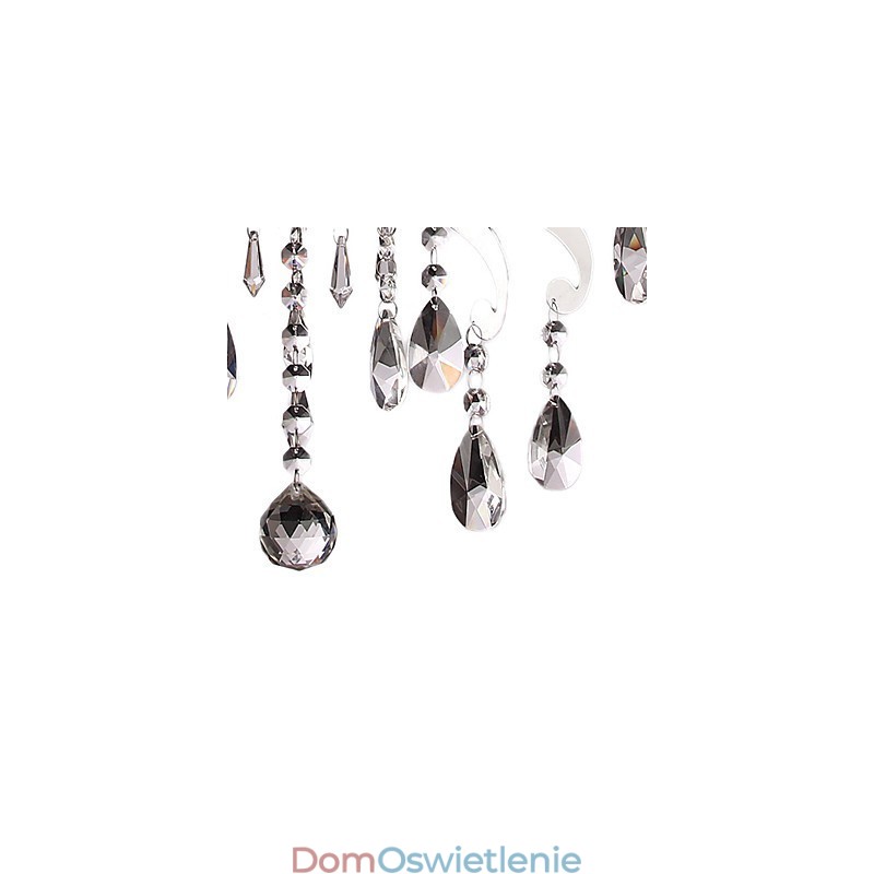 Kryształowy żyrandol z 3 światłami w metalu