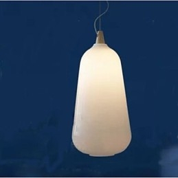 Mleczna biała szklana butelka Lampa wisząca Natural Curve