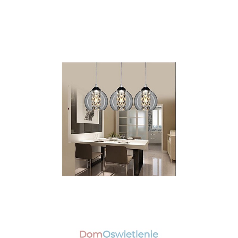 Lampa wisząca szklana kula trzy