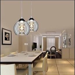 Lampa wisząca szklana kula trzy