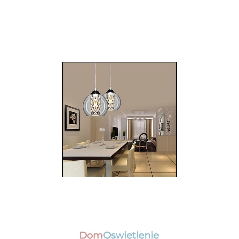 Lampa wisząca szklana kula trzy
