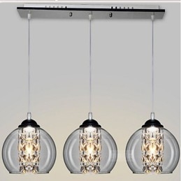 Lampa wisząca szklana kula trzy