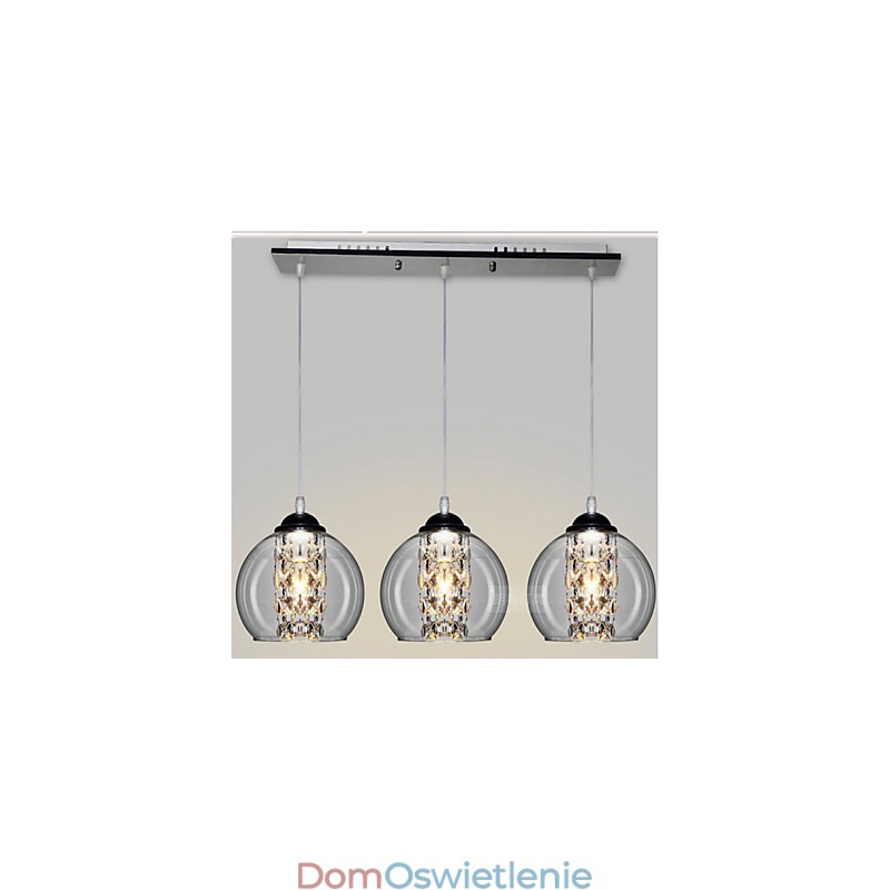 Lampa wisząca szklana kula trzy