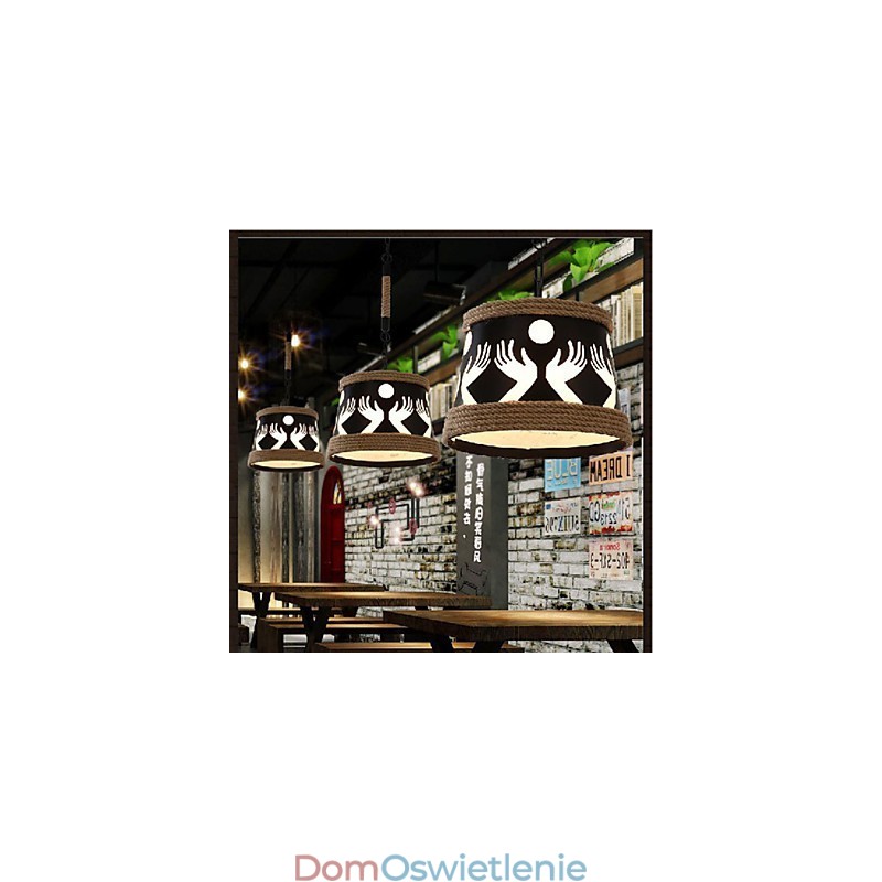 Hemp American Retro Cafe Prosty pasterski żyrandol