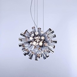 Nowoczesna współczesna lampa wisząca ze szczotkowanego metalu
