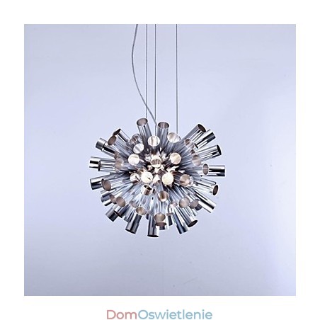 Nowoczesna współczesna lampa wisząca ze szczotkowanego metalu