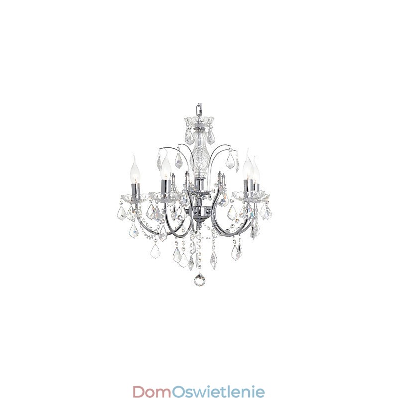 Tradycyjny klasyczny kryształowy chromowany metalowy żyrandol