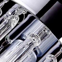 Nowoczesna lampa wisząca z 3 światłami i szklanym prętem