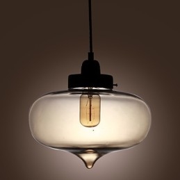 Przezroczysta szklana lampa wisząca w brązowym wzornictwie Bubble