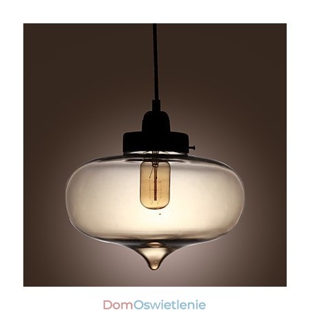 Przezroczysta szklana lampa wisząca w brązowym wzornictwie Bubble