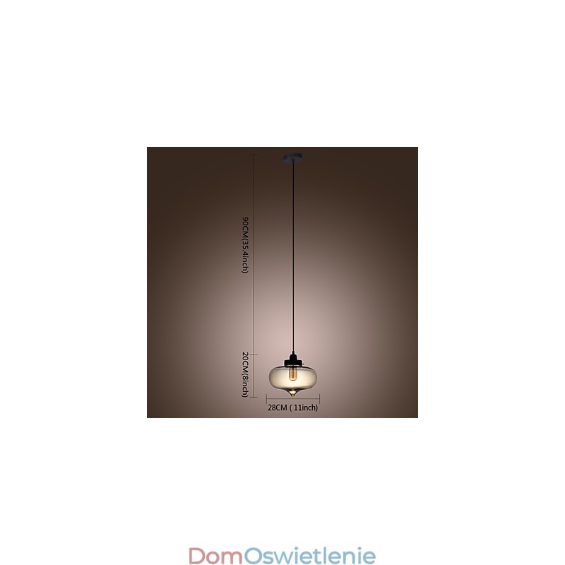 Przezroczysta szklana lampa wisząca w brązowym wzornictwie Bubble