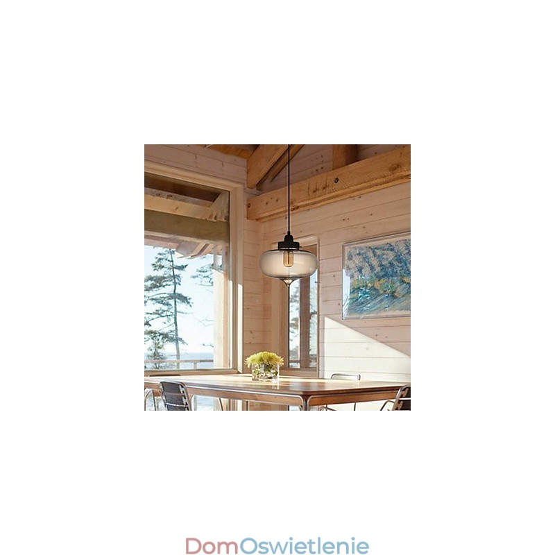 Przezroczysta szklana lampa wisząca w brązowym wzornictwie Bubble