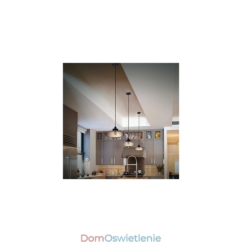 Przezroczysta szklana lampa wisząca w brązowym wzornictwie Bubble