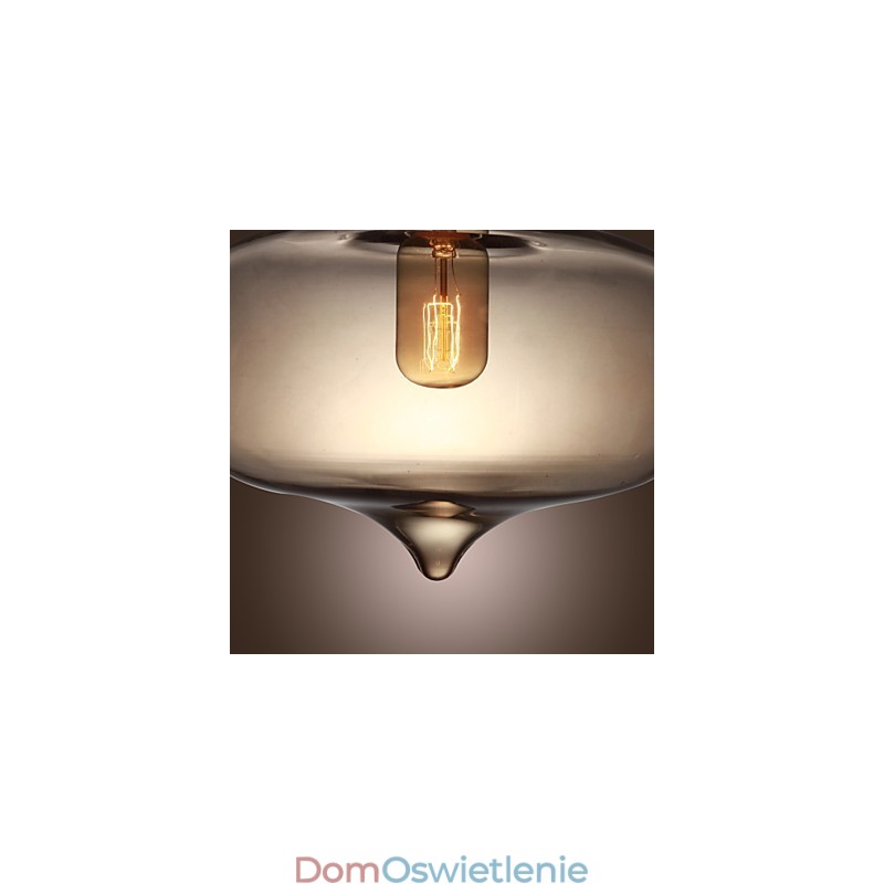 Przezroczysta szklana lampa wisząca w brązowym wzornictwie Bubble