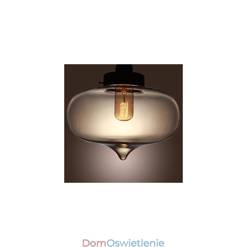 Przezroczysta szklana lampa wisząca w brązowym wzornictwie Bubble