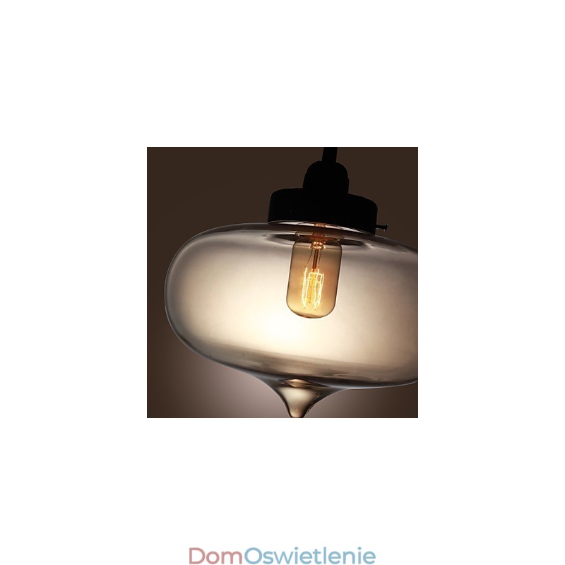 Przezroczysta szklana lampa wisząca w brązowym wzornictwie Bubble