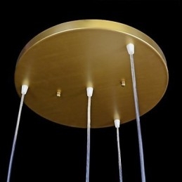 Wisząca lampa z brązu, klosz szklany, wzór czterech świateł, europejski, retro, klasyczny