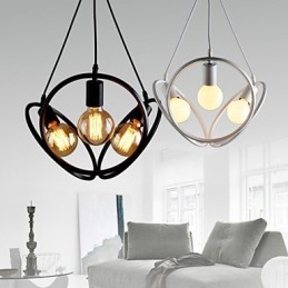 3 światła żyrandol wiszący lampa tradycyjna klasyczna retro metalowa