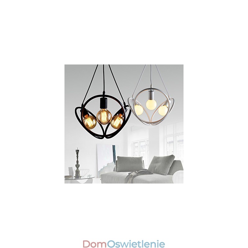 3 światła żyrandol wiszący lampa tradycyjna klasyczna retro metalowa