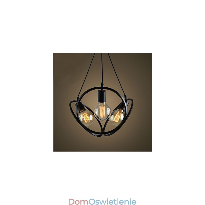 3 światła żyrandol wiszący lampa tradycyjna klasyczna retro metalowa