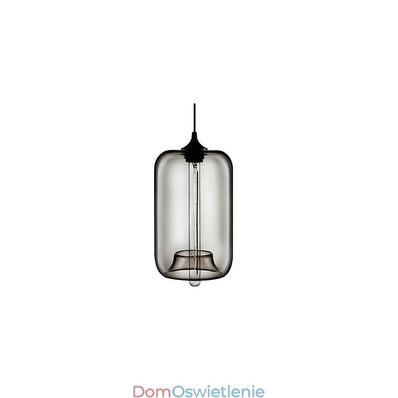 70W Przezroczysta szklana lampa wisząca w czarnym wzornictwie Bubble