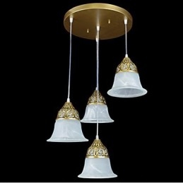 Tradycyjna klasyczna rustykalna chata retro brązowa metalowa lampa wisząca