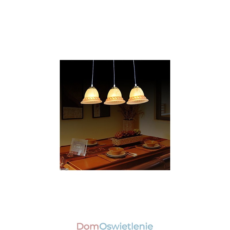 Wisząca Trzy Światła Brązowa Europejska Retro Klasyczna