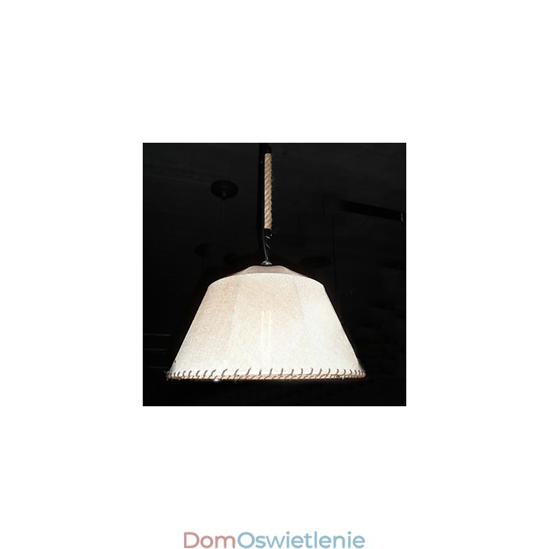 Styl północnoamerykański retro 1 lampa wisząca w kloszu z tkaniny