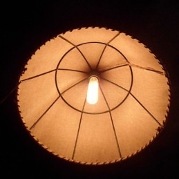 Styl północnoamerykański retro 1 lampa wisząca w kloszu z tkaniny