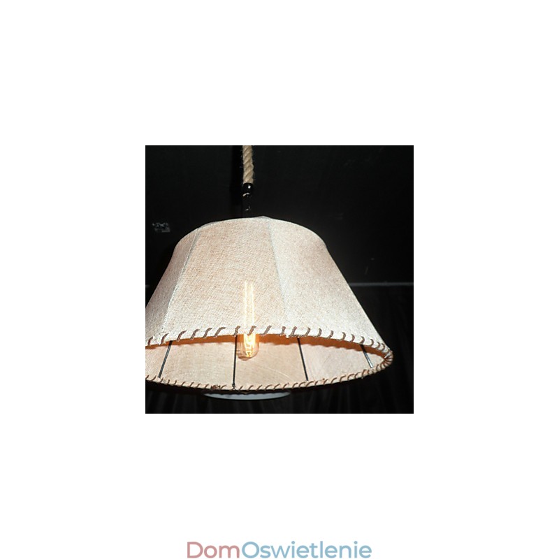 Styl północnoamerykański retro 1 lampa wisząca w kloszu z tkaniny