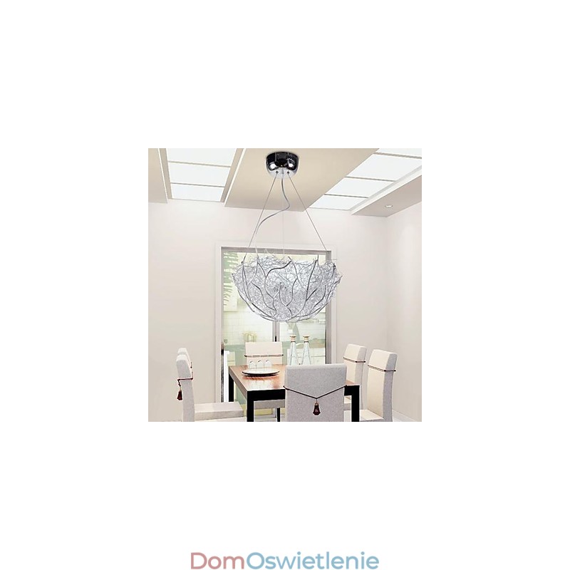 Nowoczesna współczesna lampa wisząca ze srebra