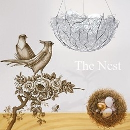 Nowoczesna współczesna lampa wisząca ze srebra