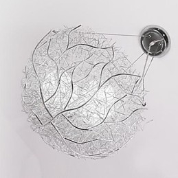 Nowoczesna współczesna lampa wisząca ze srebra