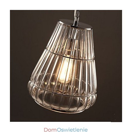Amerykańska lampa wisząca ze szkła Industrial Wind Cafe