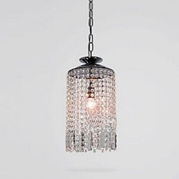 Nowoczesna współczesna lampa wisząca z kryształu i metalu