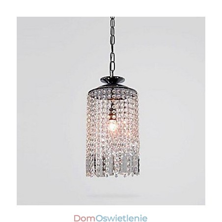 Nowoczesna współczesna lampa wisząca z kryształu i metalu Nowoczesna współczesna lampa wisząca z kryształu i metalu