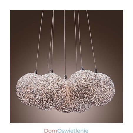 Nowoczesna aluminiowa lampa wisząca z 7 światłami Nowoczesna aluminiowa lampa wisząca z 7 światłami