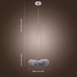 Nowoczesna aluminiowa lampa wisząca z 7 światłami