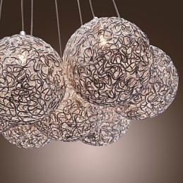 Nowoczesna aluminiowa lampa wisząca z 7 światłami