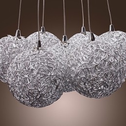 Nowoczesna aluminiowa lampa wisząca z 7 światłami
