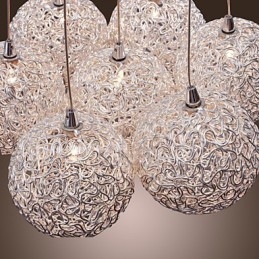 Nowoczesna aluminiowa lampa wisząca z 7 światłami