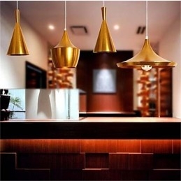Americange Gold 3-głowicowa aluminiowa lampa wisząca na stół