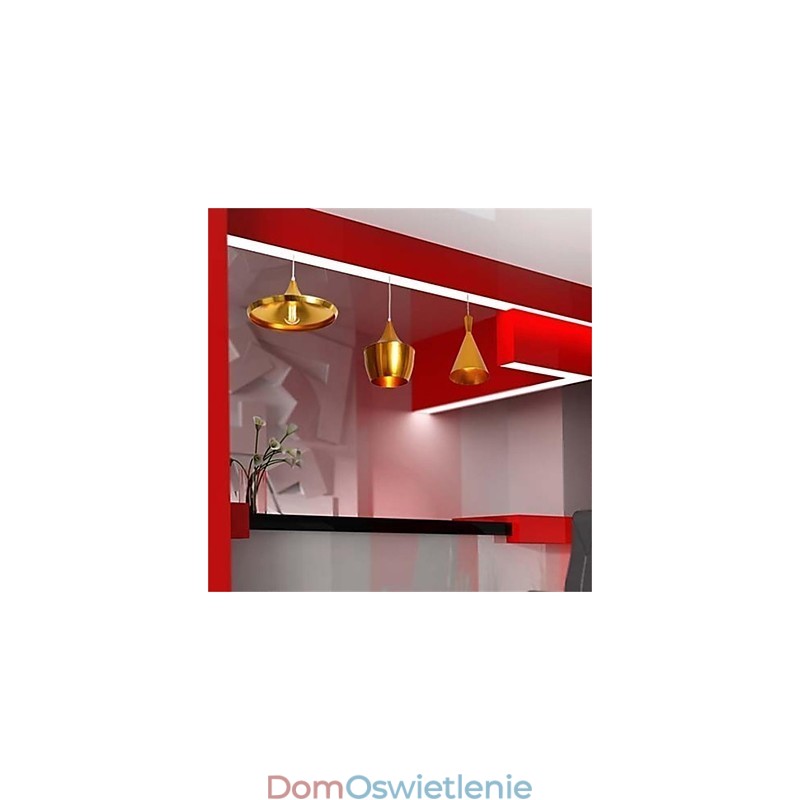 Americange Gold 3-głowicowa aluminiowa lampa wisząca na stół