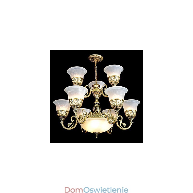 Tradycyjny Klasyczny Vintage Retro Brązowy Metalowy Żyrandol